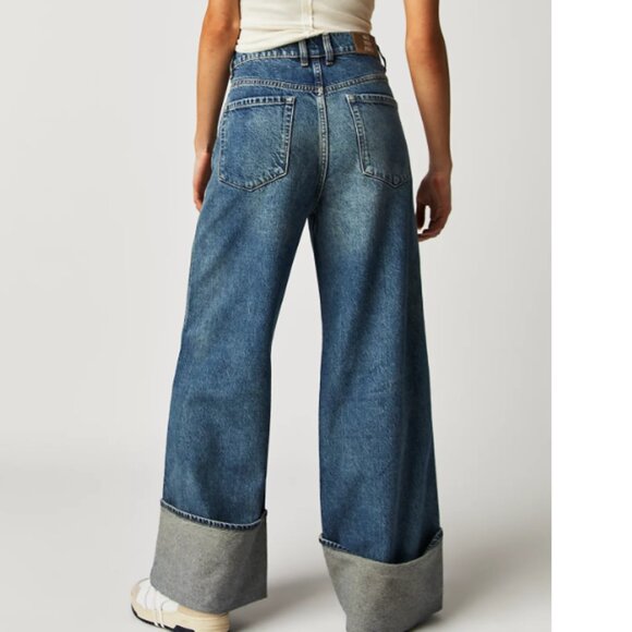 new- Free People We The Free Final Countdown Cuffed Low-Rise Jeans 252 - Picture 8 of 10